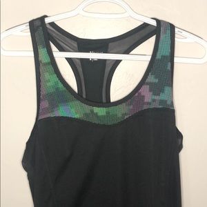 Reflective BCG Black Workout Tank Top with Zipper